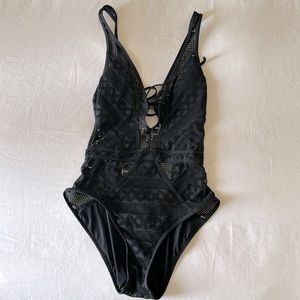 Black BECCA swimwear one piece bathing suit